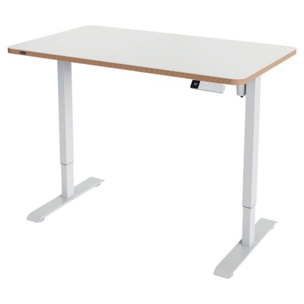 Escritorio Leitz ERGO 120x70cm altura regulable eléctricamente 72 a 118cm , puertos Usb-A y Usb-C, Blanco. (6770-00-01)