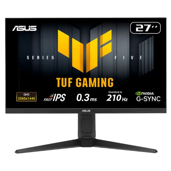 Monitor Gaming ASUS TUF VG27AQL5A 27'16:9 350cd /m² 210Hz 5ms LED IPS WQHD 2K AMD FreeSync Premium Altavoces 1xUSB-C 3.0 1xDP 1.4 2xHDMI 2.0 VESA Negro (90LM0BM0-B01371)