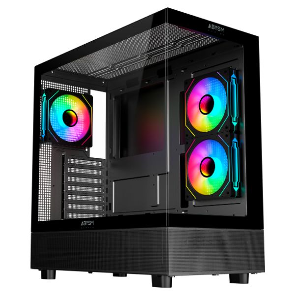 Caja Abysm Danube Sava H400 Prime Panel Lateral de Cristal Templado ARGB 2xUSB-A 3.0 1xUSB-C 3.1 ATX ITX mATX Negra (AB123018)