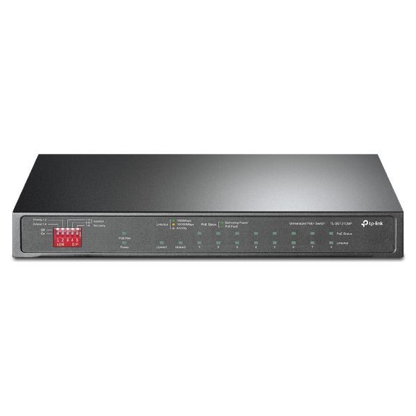 Switch TP-Link 9xRJ45 1xSFP Ethernet GbE PoE+ Negro (TLSG1210MP)