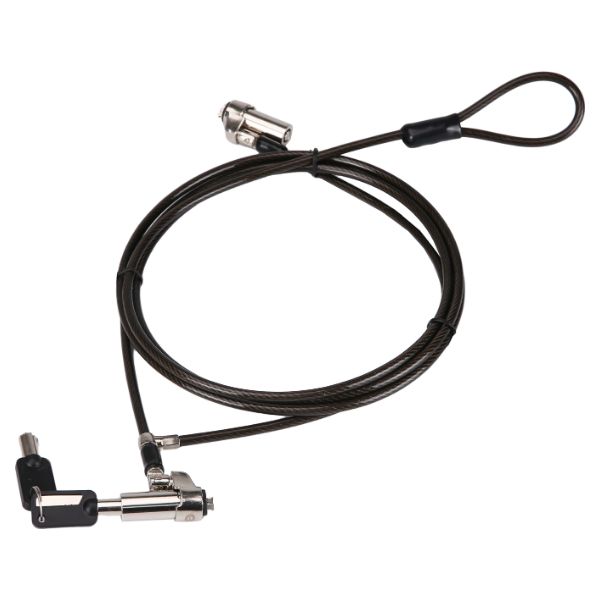 Cable de Seguridad Conceptronic CUSTODIO02BNTM Doble Cabezal Nano Slot con Llave Compatible Llave Maestra. Negro (CUSTODIO02BNTM)