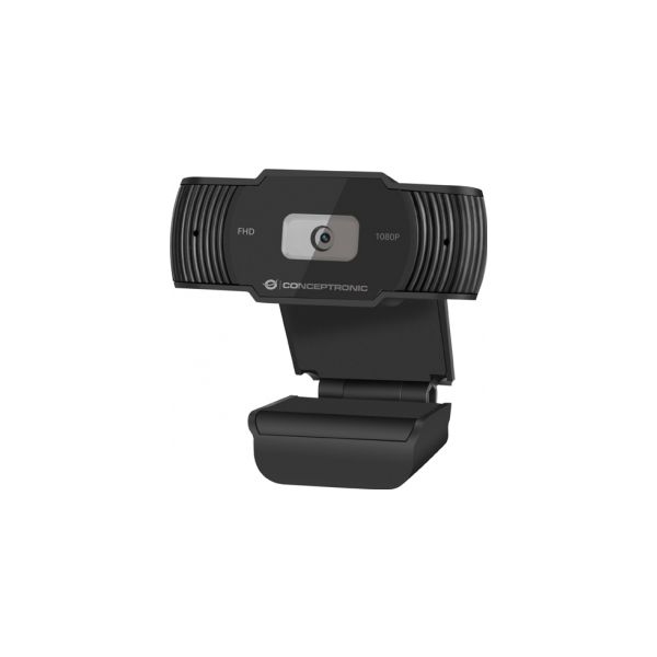Webcam Conceptronic AMDIS04B Full HD 1080p Microfono Integrado USB 2.0 Cable 1.5m FOV 65º Negro (AMDIS04B)
