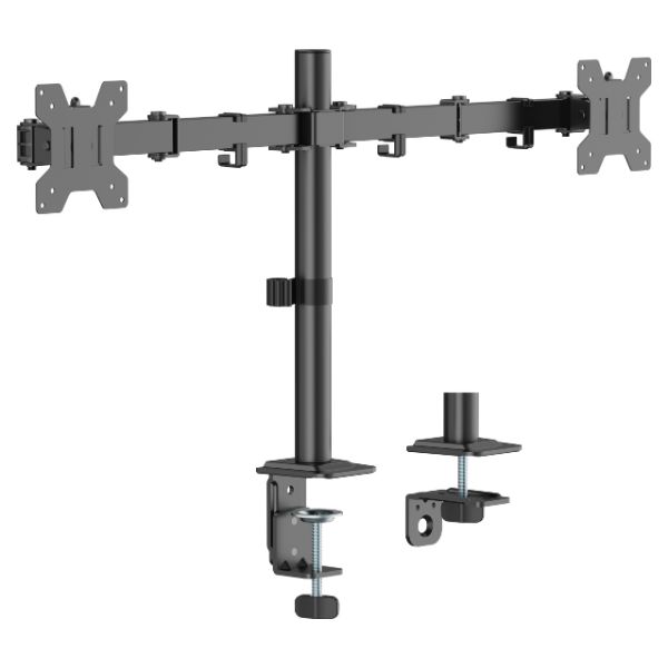 Soporte de Mesa EQUIP 2 Pantallas 17'-32' Giratorio/Inclinable Máx. 20kg VESA Negro (EQ650176)