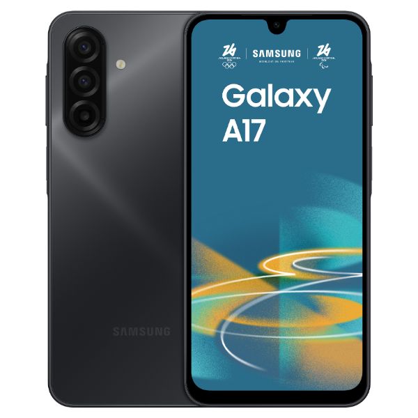 Smartphone Samsung Galaxy A17 V2 6.7' Super AMOLED MediaTek 8 Núcleos 4Gb 128Gb Cámara Trasera Triple 50/5/2mp Cámara Frontal 13mp NFC USB-C 2.0 IP54 WiFi 5 Bluetooth 5.3 4G Android Negro (SM-A175FZKBEUE)