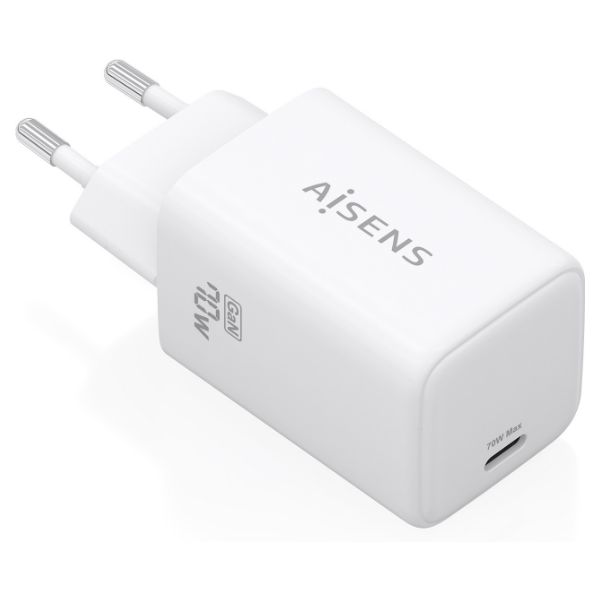 Cargador GaN 70W,1xUSB-C PD3.2 QC4.0 Blanco(ASCH-70W1P088-W)