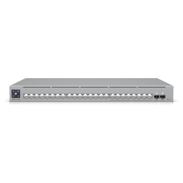 Switch Ubiquiti USW-Pro-Max-24-PoE Gestionable L3 24 Puertos PoE 8x 2.5GbE PoE++ 16x 1GbE PoE+ Y 2 Puertos SFP+ 10G Pantalla Tactil 1.3' Tecnologias Etherlighting Capacidad Conmutacion De 112Gbps Montaje En Rack. Plata(USW-Pro-Max-24-PoE