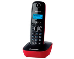 Teléfono Inalámbrico Panasonic DECT LCD Identificador de llamadas Negro/Rojo (KX-TG1611SPR)