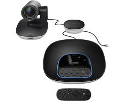 Kit Videoconferencia LOGITECH Group FHD 1080p Autofocus H.264 Zoom Digital 10x Ángulo Visión 90º 4 Micrófonos Mando a Distancia Negro (960-001057)