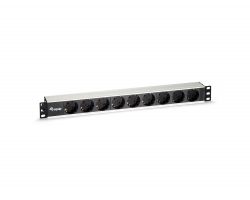 Regleta EQUIP 9 Tomas Cable 2m Rack 19" 1U Negra/Plata (EQ333292)