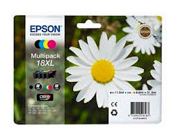 Tinta Epson 18XL T1816 Pack Negro/Tricolor 11.5ml/6.6ml (C13T18164012)
