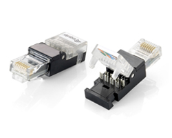Conector EQUIP RJ45 Cat.6 2 Unidades Negro/Transparente (EQ121165)