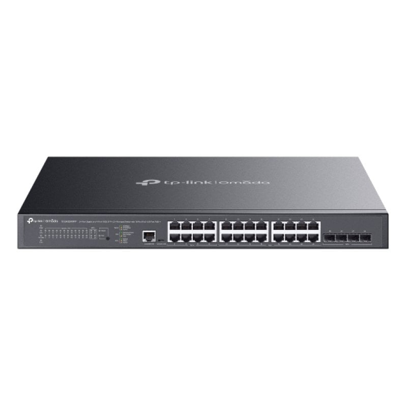 Switch TP-Link 16xRJ45 GbE 2xSFP Gestionado PoE+ 192W Rack 19' Negro (TL-SG1218MPE)